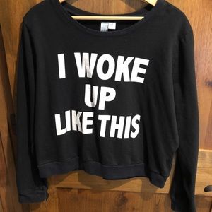 Black Crewneck Tee with Quote